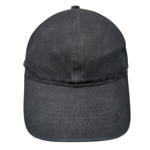 Port & Company Slideback Baseball Cap Black One Size Adjustable Vented Holes - Picture 1 of 9